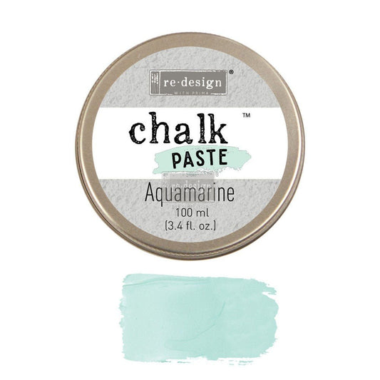 AQUAMARINE Chalk Paste Re-Design with Prima, Mixed Media - Raised Stencil Medium, 100ml - Chalk Paste - Baillea's Interiors -