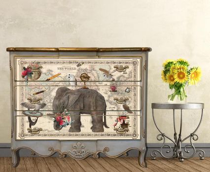 AROUND THE WORLD - Decor Weave for Decoupage – 88.6cm x 59cm - Hokus Pokus - Decoupage - Baillea's Interiors -