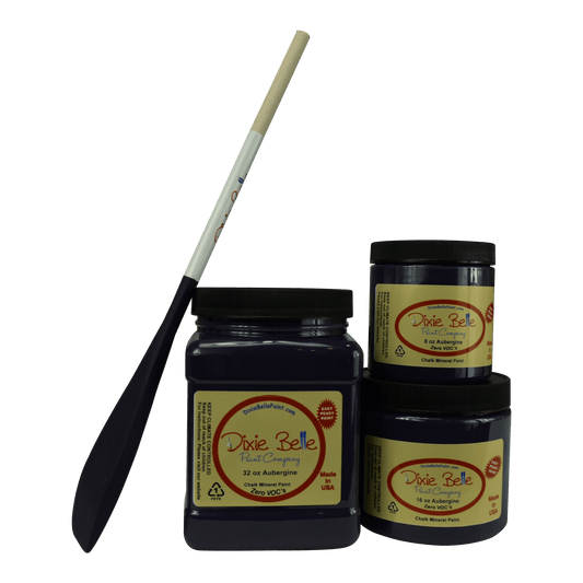 AUBERGINE - Dixie Belle - Dark Purple Mineral Chalk Paint - 118ml/4oz - 236ml/8oz - 473ml/16oz - 946ml - Paint - Chalk and Mineral - Baillea's Interiors -