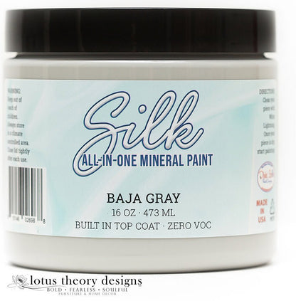 BAJA GRAY Silk All-In-One Mineral Paint - 118ml - 473ml - 946ml Dixie Belle Paint - Paint - All In One - Baillea's Interiors -