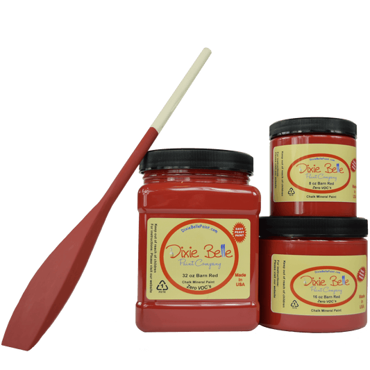 BARN RED - Dixie Belle - Warm Deep Red Chalk Mineral Paint - 118ml/4oz - 236ml/8oz - 473ml/16oz - 946ml - Paint - Chalk and Mineral - Baillea's Interiors -