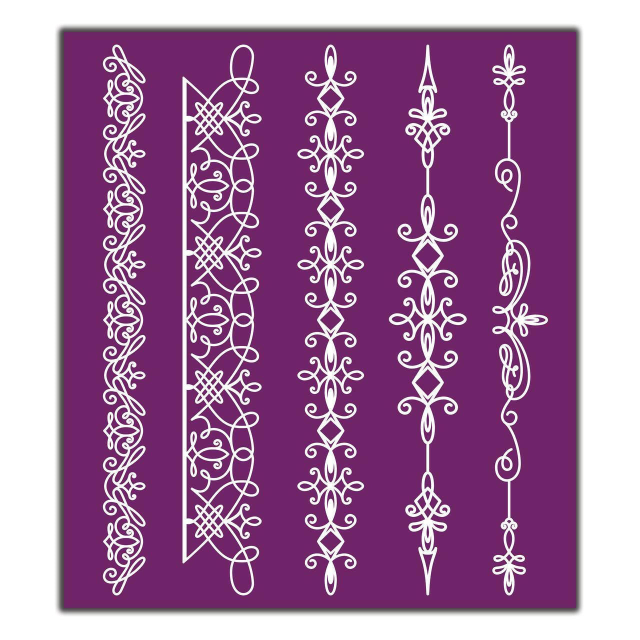 DELICATE LACE Silk Screen Stencils 3 designs 8" x 10" by Belles and Whistles