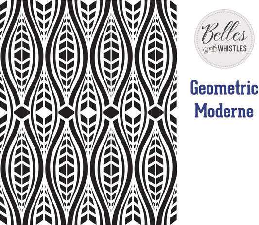 GEOMETRIC MODERNE Stencils 35.5cm x 45.7cm by Belles and Whistles