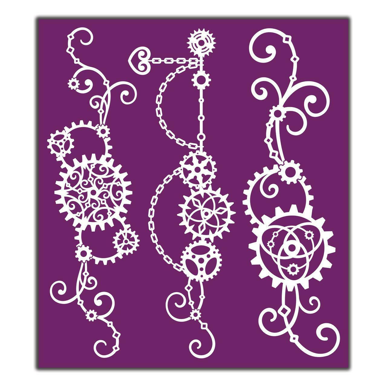 STEAMPUNK Silk Screen Stencils 3 designs 8" x 10" by Belles and Whistles