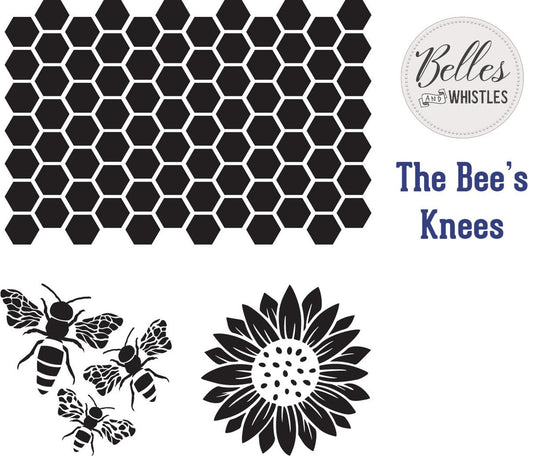 THE BEE'S KNEES 3 Part Stencils by Belles and Whistles