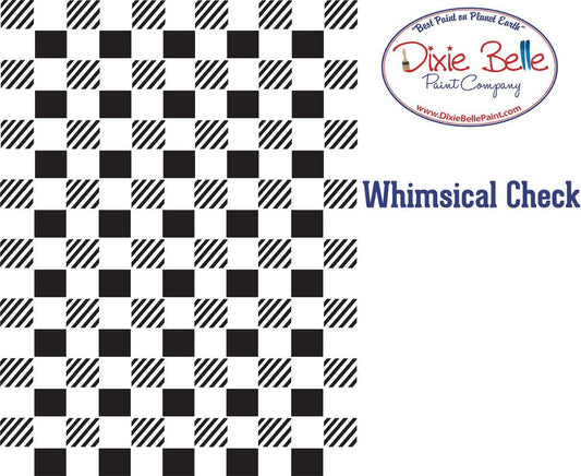 WHIMSICAL CHECK Stencils 35.5cm x 45.7cm by Belles and Whistles