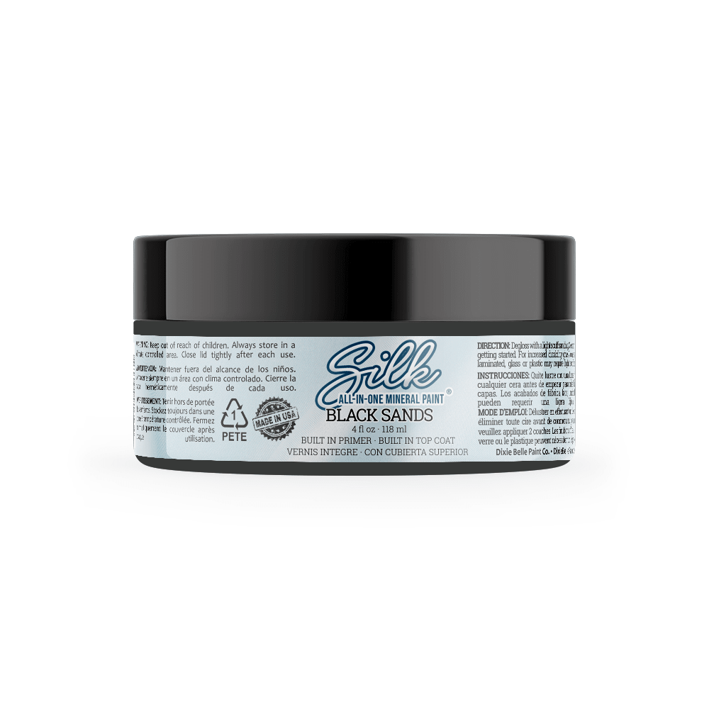BLACK SANDS Silk All-In-One Mineral Paint - 118ml - 473ml - 946ml Dixie Belle Paint - Paint - All In One - Baillea's Interiors -