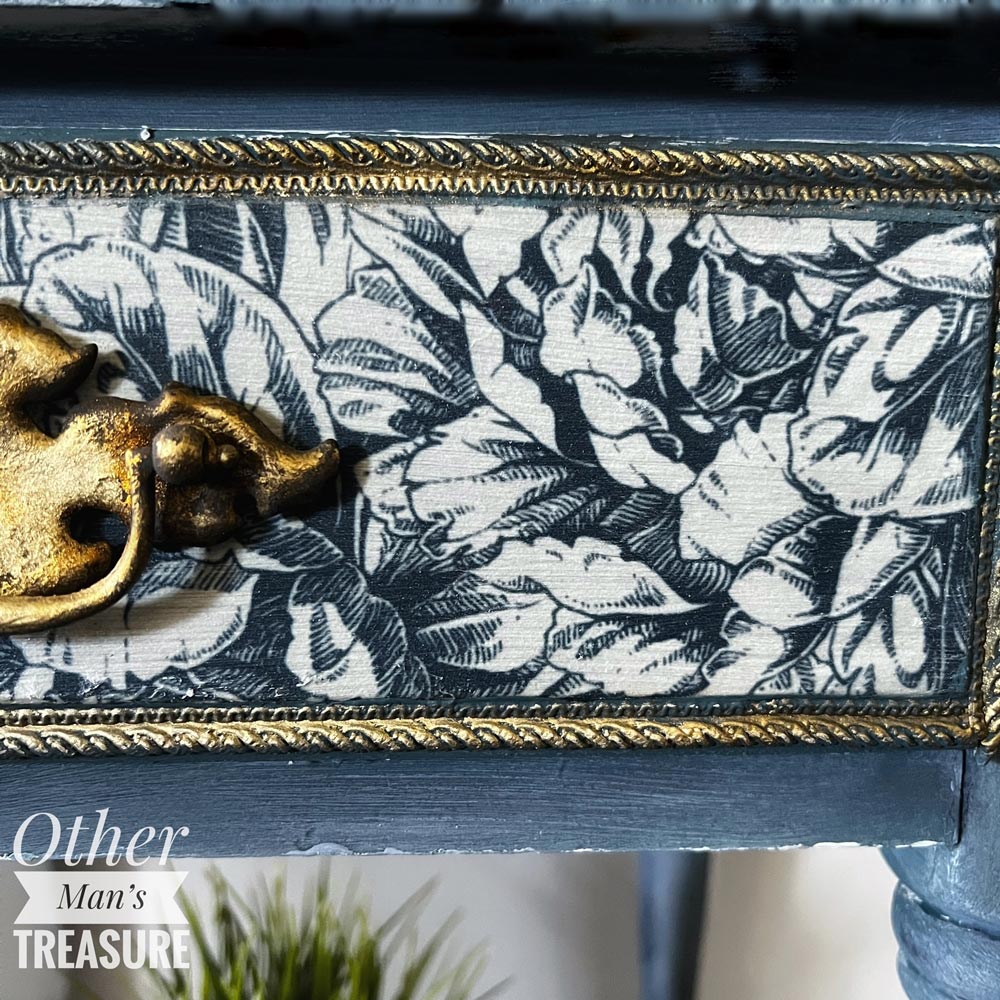 BLUE WALLPAPER - A1 Rice Paper for Decoupage - LARGE - 59.4cm x 84.1cm - Re-Design with Prima - Decoupage - Baillea's Interiors -