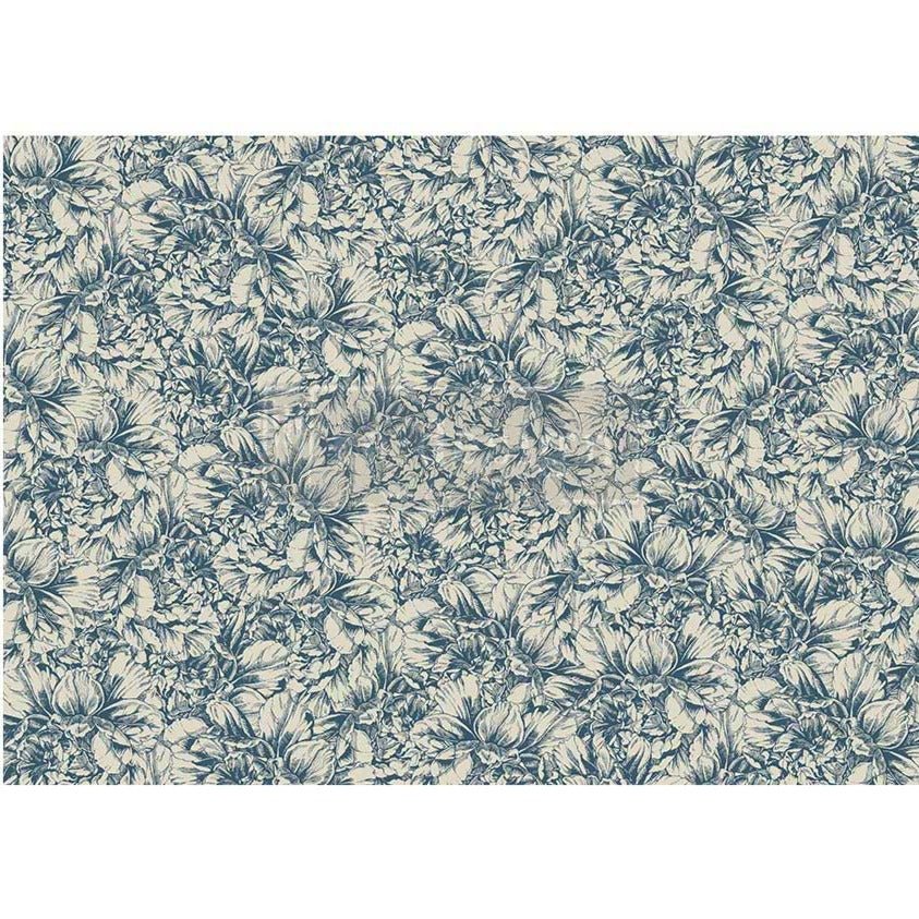 BLUE WALLPAPER - A1 Rice Paper for Decoupage - LARGE - 59.4cm x 84.1cm - Re-Design with Prima - Decoupage - Baillea's Interiors -