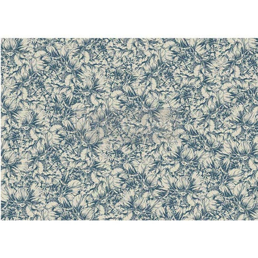BLUE WALLPAPER - A1 Rice Paper for Decoupage - LARGE - 59.4cm x 84.1cm - Re-Design with Prima - Decoupage - Baillea's Interiors -