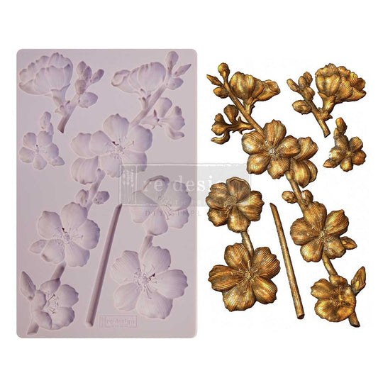 BOTANICAL BLOSSOMS Decor Mould Re-Design with Prima 8" x 5" - Moulds - Baillea's Interiors -
