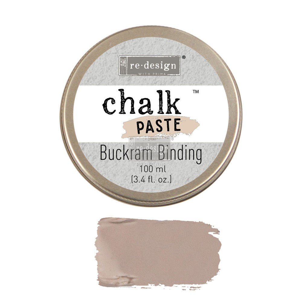BUCKRAM BINDING Chalk Paste Re-Design with Prima, Mixed Media - Raised Stencil Medium, 100ml - Chalk Paste - Baillea's Interiors -