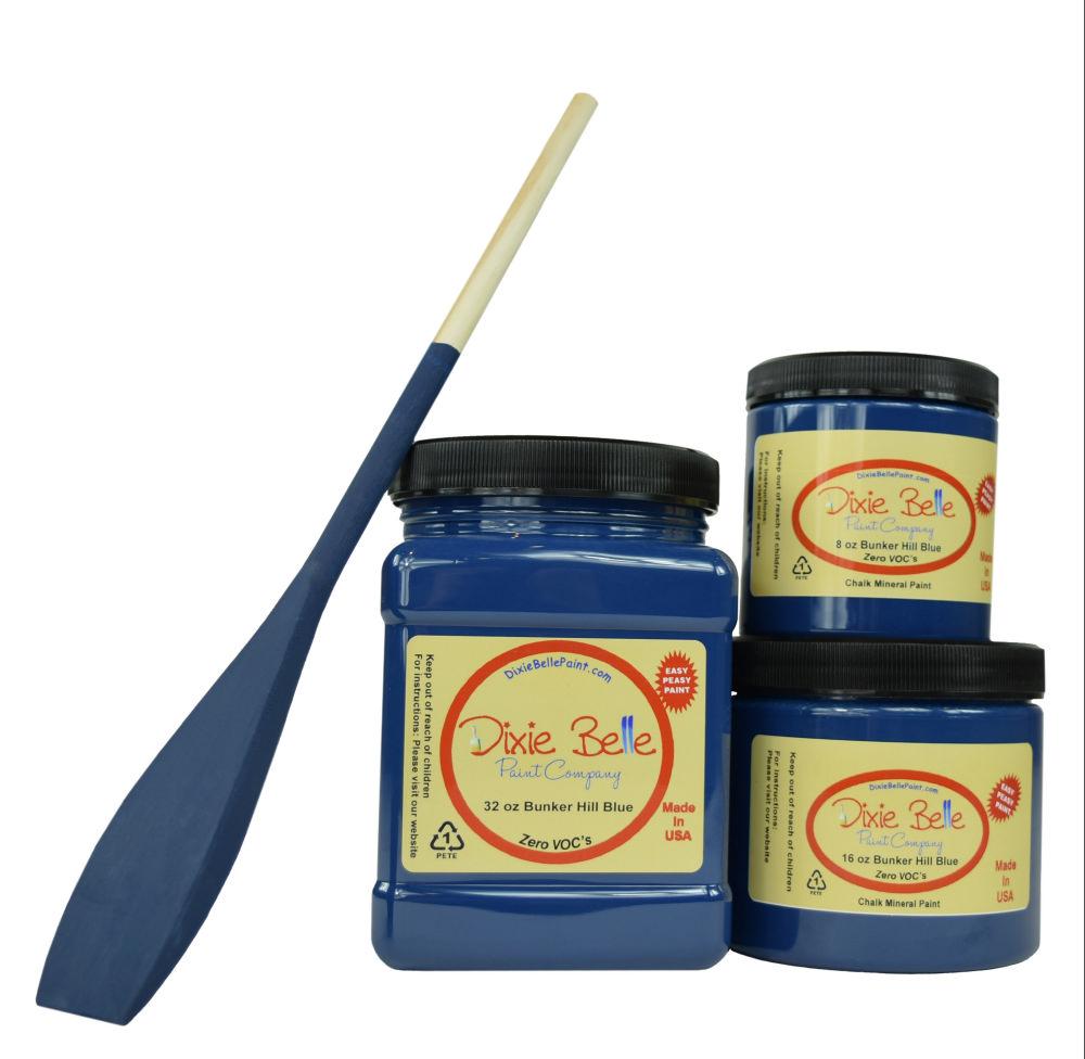 BUNKER HILL BLUE - Dixie Belle - Dark Indigo Blue Chalk Mineral Paint - 118ml/4oz - 236ml/8oz - 473ml/16oz - 946ml - Paint - Chalk and Mineral - Baillea's Interiors -