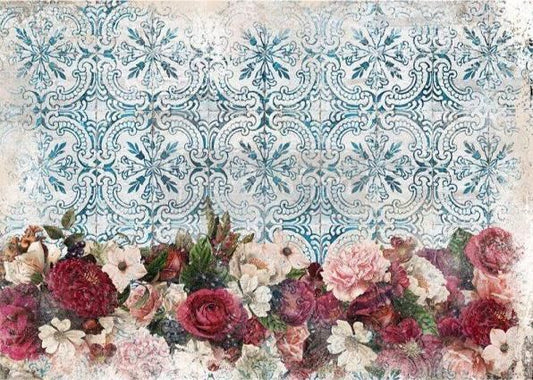 BURGUNDY WOODS - Rice Paper for Decoupage– 11.5″ X 16.25″ Re-Design with Prima - Decoupage - Baillea's Interiors -