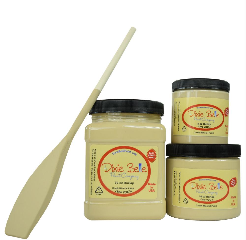 BURLAP - Dixie Belle - Creamy Light Earthy Taupe Chalk Mineral Paint - 118ml/4oz - 236ml/8oz - 473ml/16oz - 946ml - Paint - Chalk and Mineral - Baillea's Interiors -