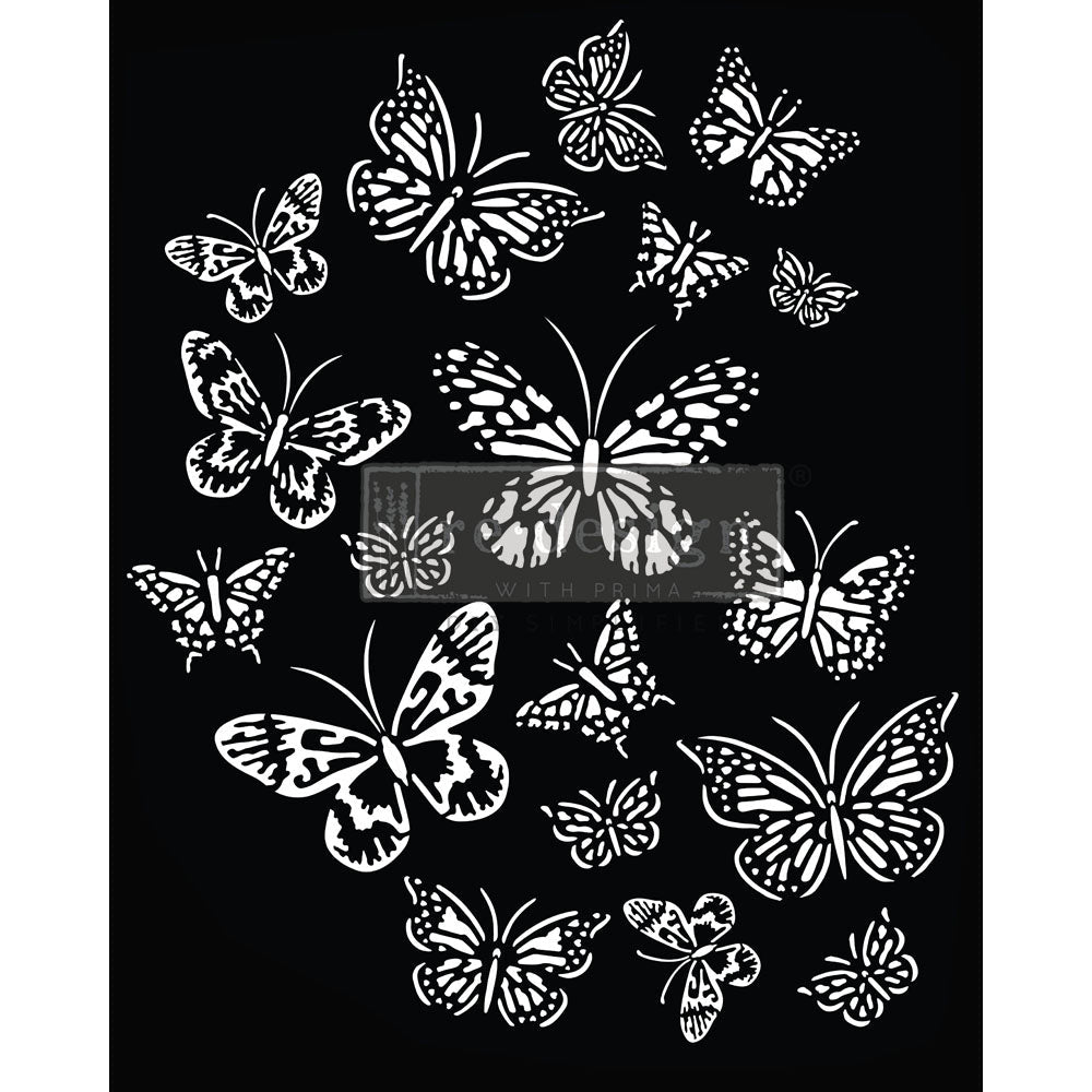 BUTTERFLY LOVE Decor Stencils 40.6 cm x 50.8 cm by ReDesign with Prima - Stencil - Baillea's Interiors -