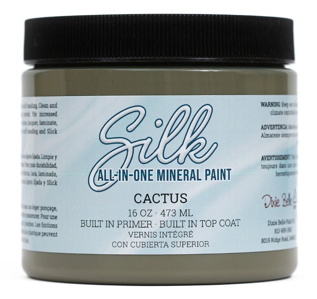 CACTUS Silk All-In-One Mineral Paint - 118ml - 473ml - 946ml - Dixie Belle Paint - Paint - All In One - Baillea's Interiors -