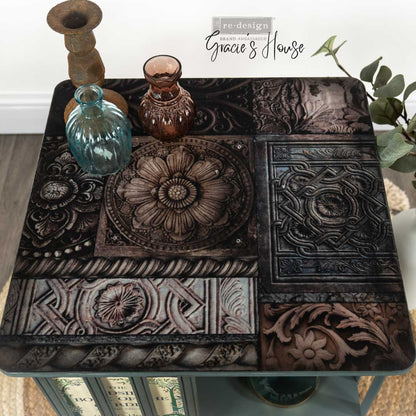CARVED STONEWORK - A1 Rice Paper for Decoupage - LARGE - 59.4cm x 84.1cm - Re-Design with Prima - Decoupage - Baillea's Interiors -