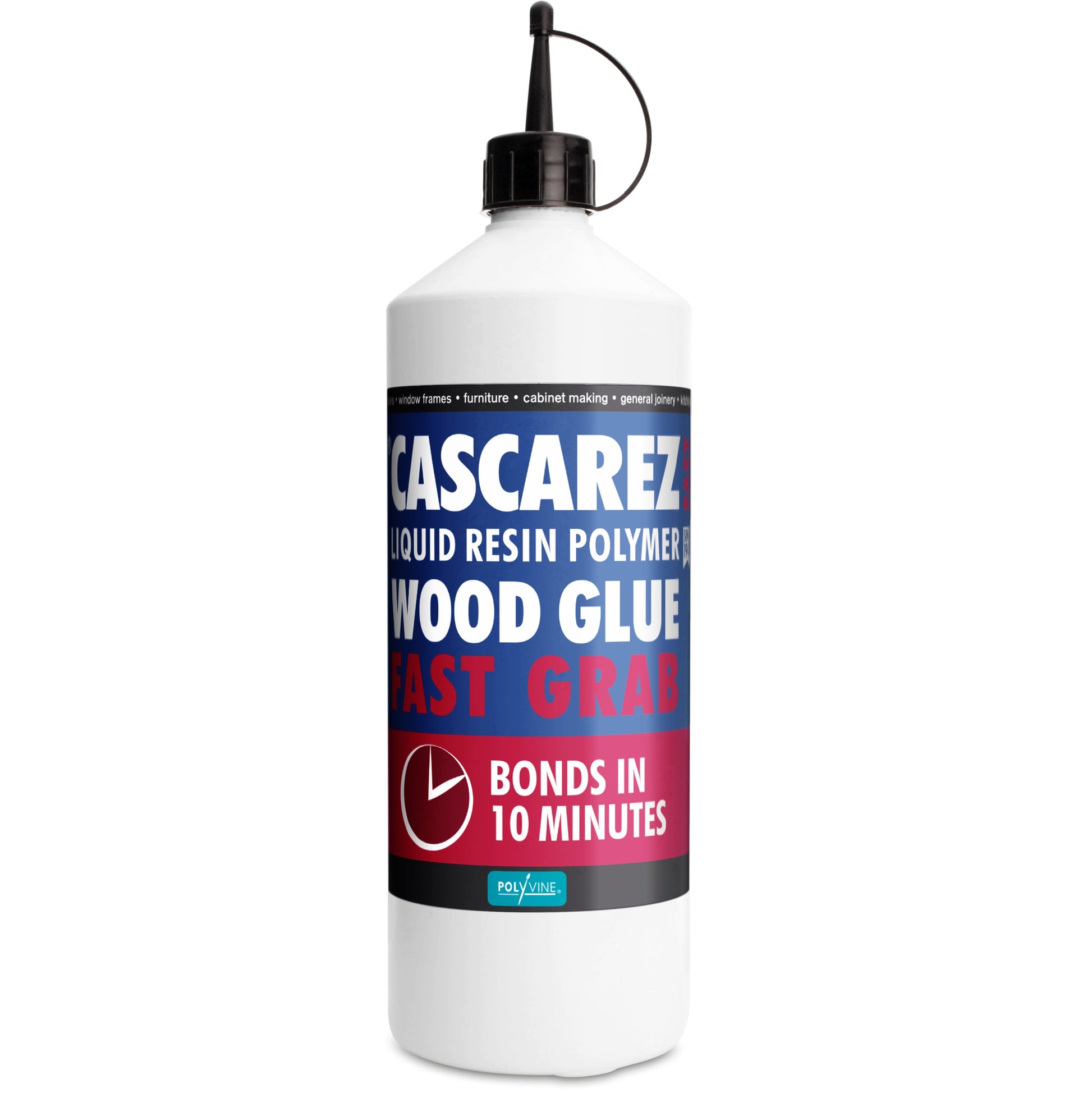 Polyvine Cascarez Fast Grab Wood Glue 125ml, 250ml, 500ml, 1 litre