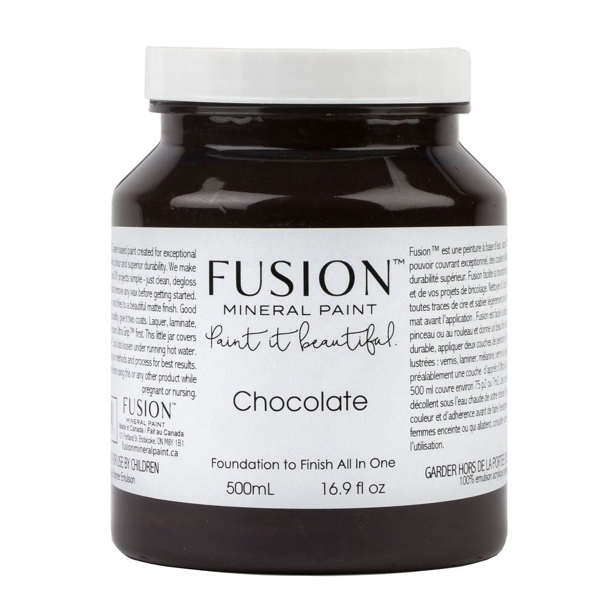 CHOCOLATE - Fusion Mineral Paint - 37ml, 500ml - Paint - All In One - Baillea's Interiors -