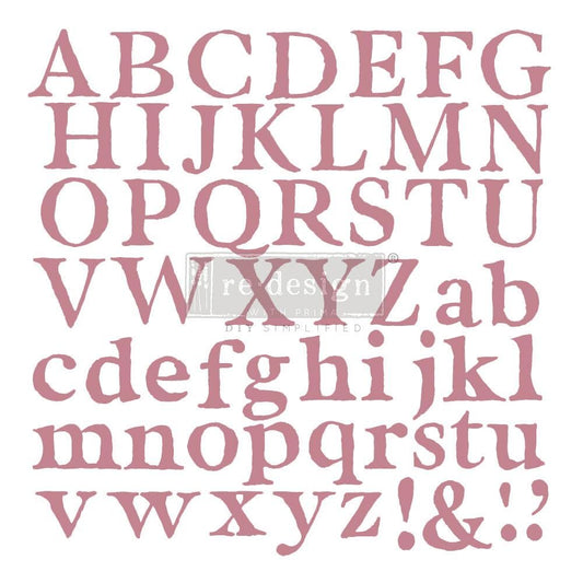 Clear Cling Decor Stamp - Alpha - ReDesign with Prima - 58 piece - Stamp - Baillea's Interiors -