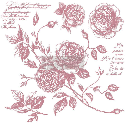 Clear Cling Decor Stamp - Romance Roses - ReDesign with Prima - 6 piece - Stamp - Baillea's Interiors -