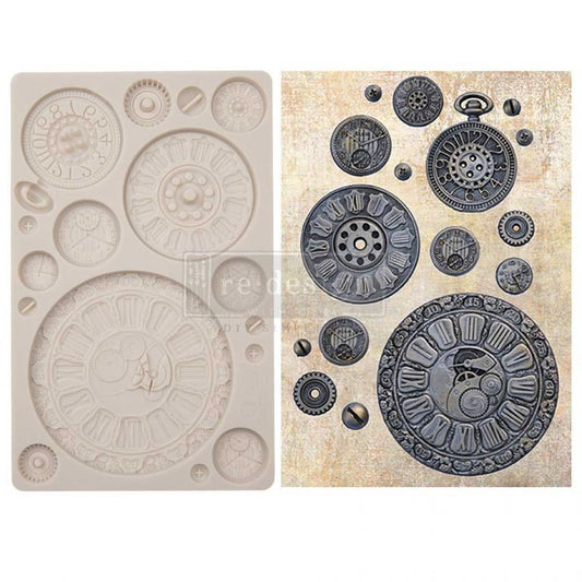 CLOCK FACES Decor Mould - Re-Design with Prima 5" x 8" - Moulds - Baillea's Interiors -
