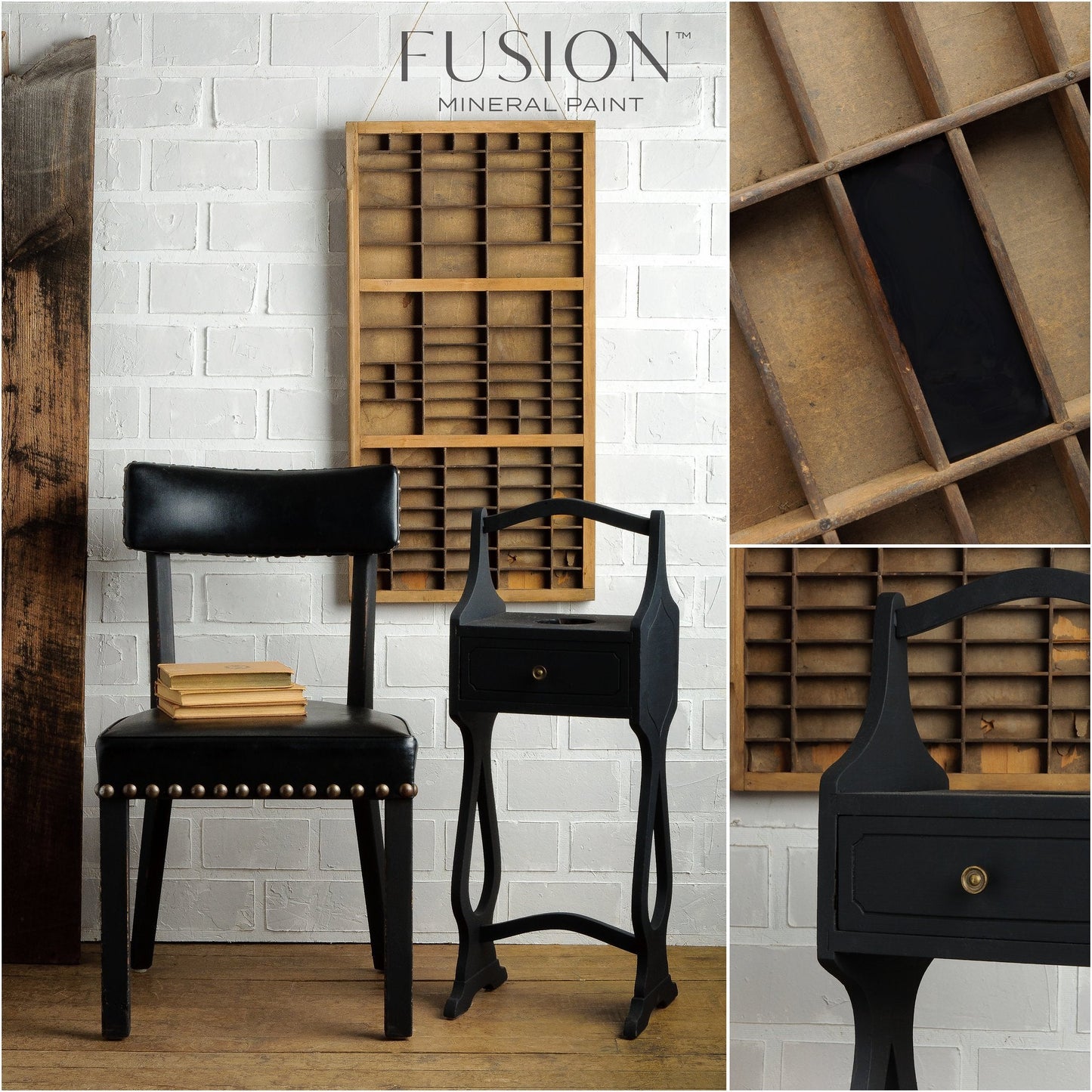 COAL BLACK - Fusion Mineral Paint - 37ml, 500ml - Paint - All In One - Baillea's Interiors -