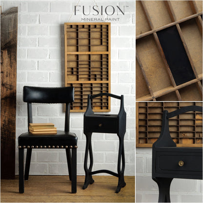 COAL BLACK - Fusion Mineral Paint - 37ml, 500ml - Paint - All In One - Baillea's Interiors -