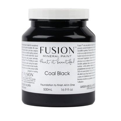 COAL BLACK - Fusion Mineral Paint - 37ml, 500ml - Paint - All In One - Baillea's Interiors -
