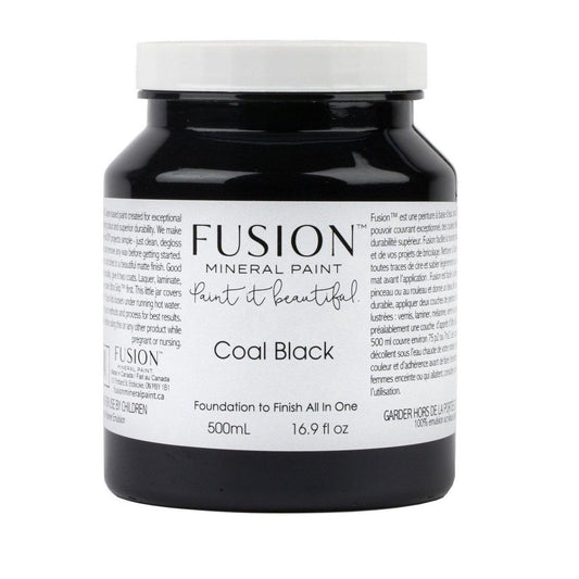 COAL BLACK - Fusion Mineral Paint - 37ml, 500ml - Paint - All In One - Baillea's Interiors -