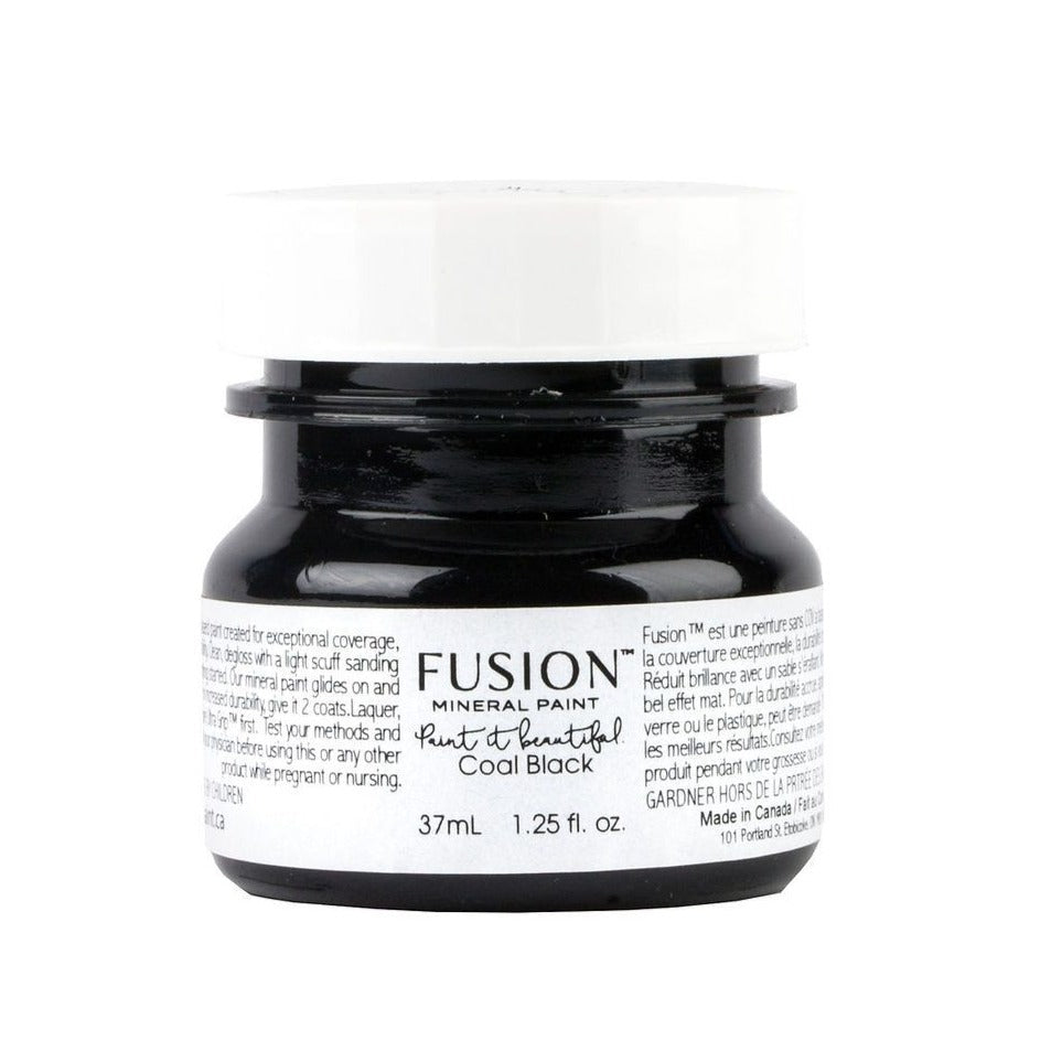 COAL BLACK - Fusion Mineral Paint - 37ml, 500ml - Paint - All In One - Baillea's Interiors -
