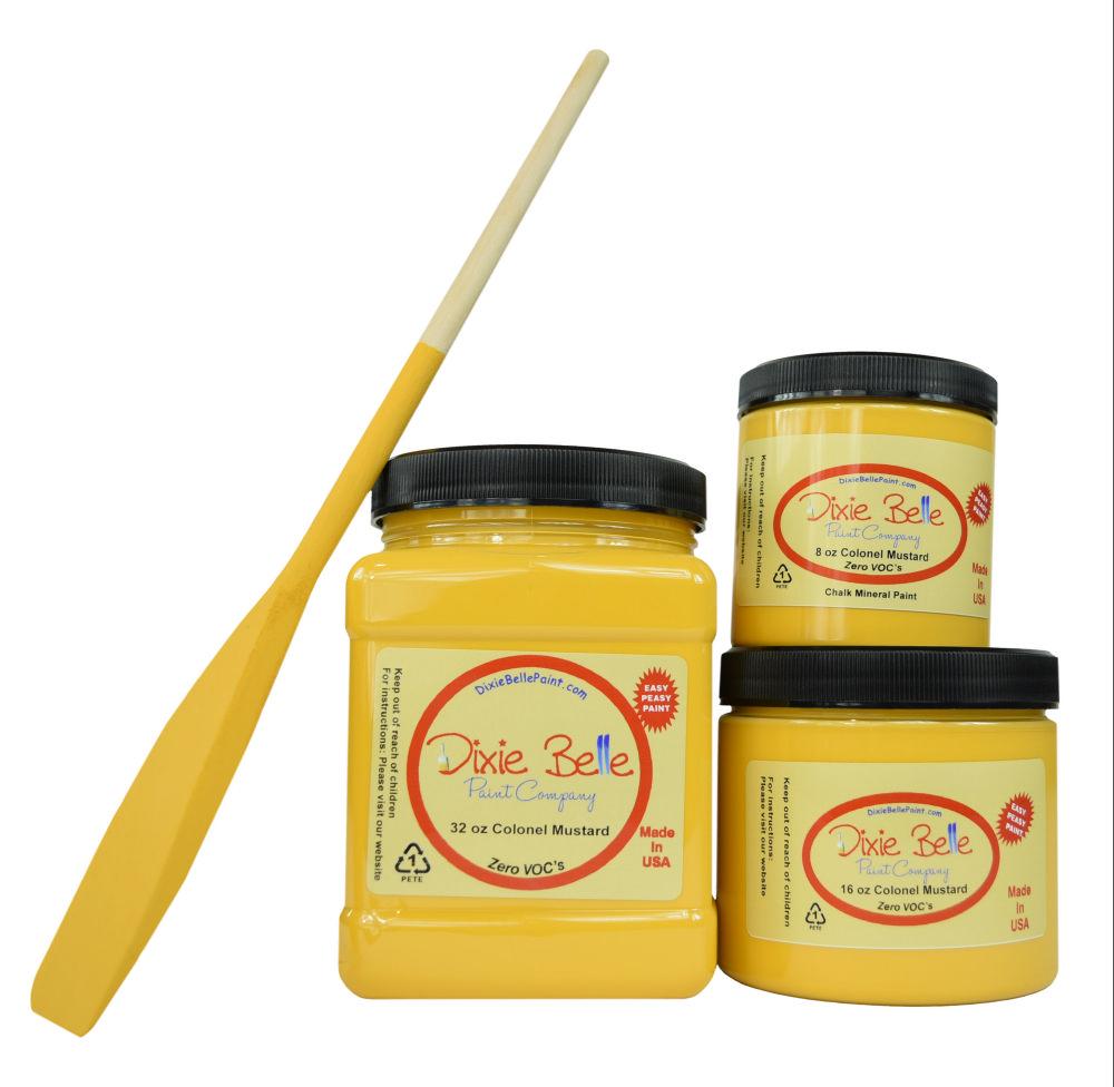 COLONEL MUSTARD - Dixie Belle - Yellow Chalk Mineral Paint - 118ml - 236ml - 473ml - 946ml - Paint - Chalk and Mineral - Baillea's Interiors -