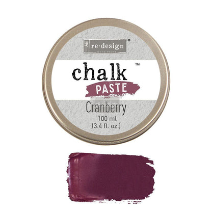 CRANBERRY Chalk Paste Re-Design with Prima, Mixed Media - Raised Stencil Medium, 100ml - Chalk Paste - Baillea's Interiors -