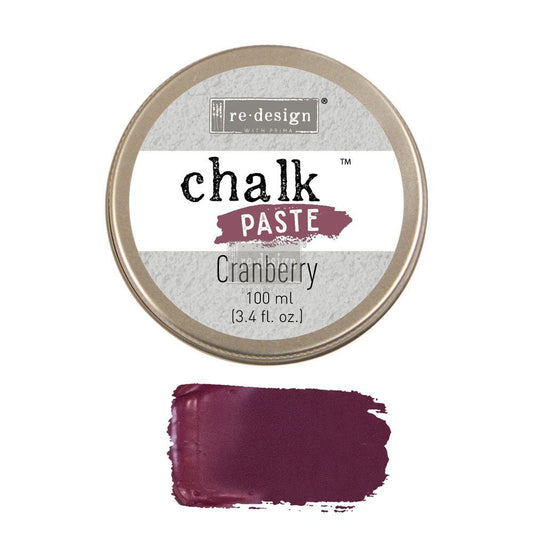 CRANBERRY Chalk Paste Re-Design with Prima, Mixed Media - Raised Stencil Medium, 100ml - Chalk Paste - Baillea's Interiors -
