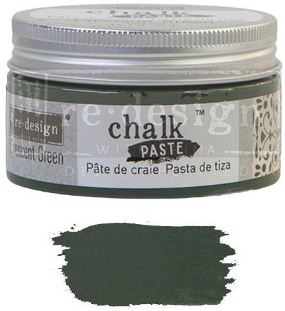CRESCENT GREEN Chalk Paste Re-Design with Prima, Mixed Media - Raised Stencil Medium, 100ml - Chalk Paste - Baillea's Interiors -