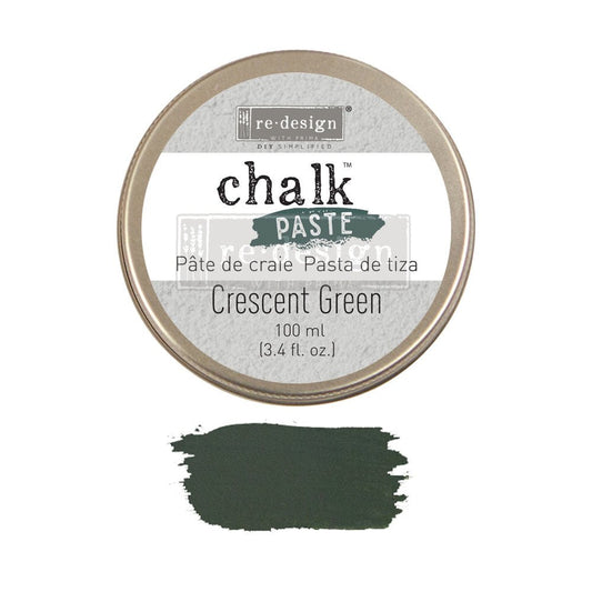 CRESCENT GREEN Chalk Paste Re-Design with Prima, Mixed Media - Raised Stencil Medium, 100ml - Chalk Paste - Baillea's Interiors -