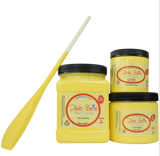 DAISY - Dixie Belle - Vibrant Yellow Mineral Chalk Paint - 118ml/4oz - 236ml/8oz - 473ml/16oz - 946ml - Paint - Chalk and Mineral - Baillea's Interiors -