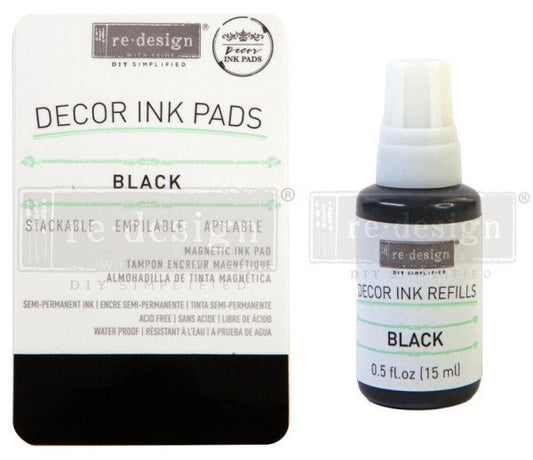 Decor Ink Pads and Refills - Black - ReDesign with Prima - Stamp - Baillea's Interiors -