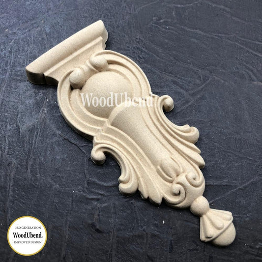 DECORATIVE PLUME Decorative Antique Moulding Applique WoodUbend 1760 - Moulding - Baillea's Interiors -