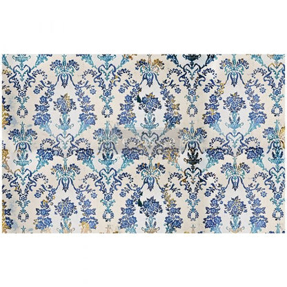 Decoupage Decor Tissue Paper - COBALT FLOURISH - 48.3cm x 76.2cm - Re-Design with Prima - Decoupage - Baillea's Interiors -
