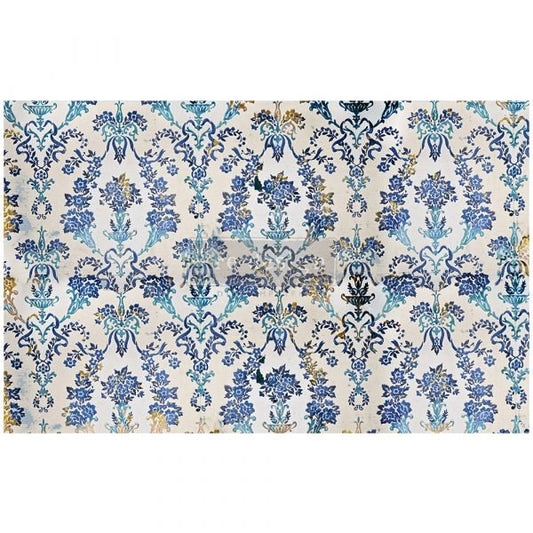 Decoupage Decor Tissue Paper - COBALT FLOURISH - 48.3cm x 76.2cm - Re-Design with Prima - Decoupage - Baillea's Interiors -