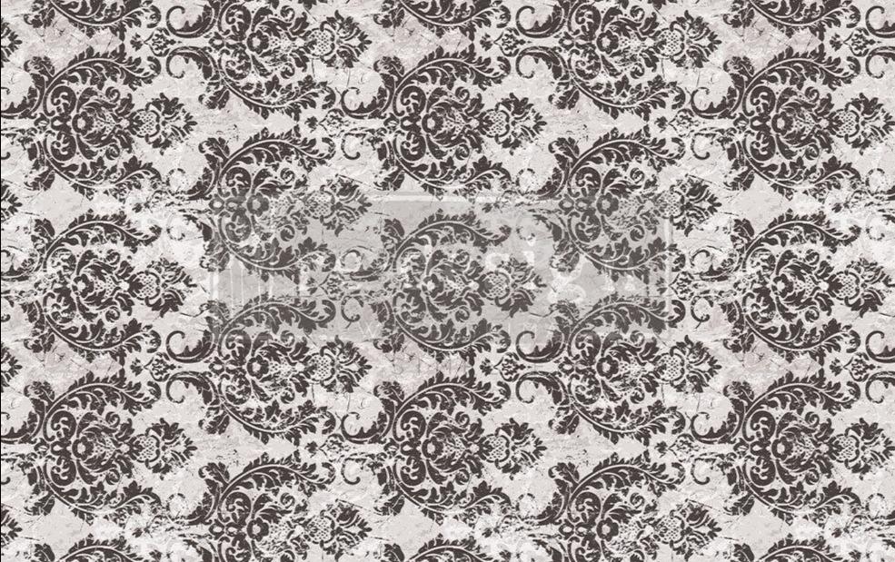 Decoupage Decor Tissue Paper - EVENING DAMASK - 49.5cm x 76.2cm - Re-Design with Prima - Decoupage - Baillea's Interiors -