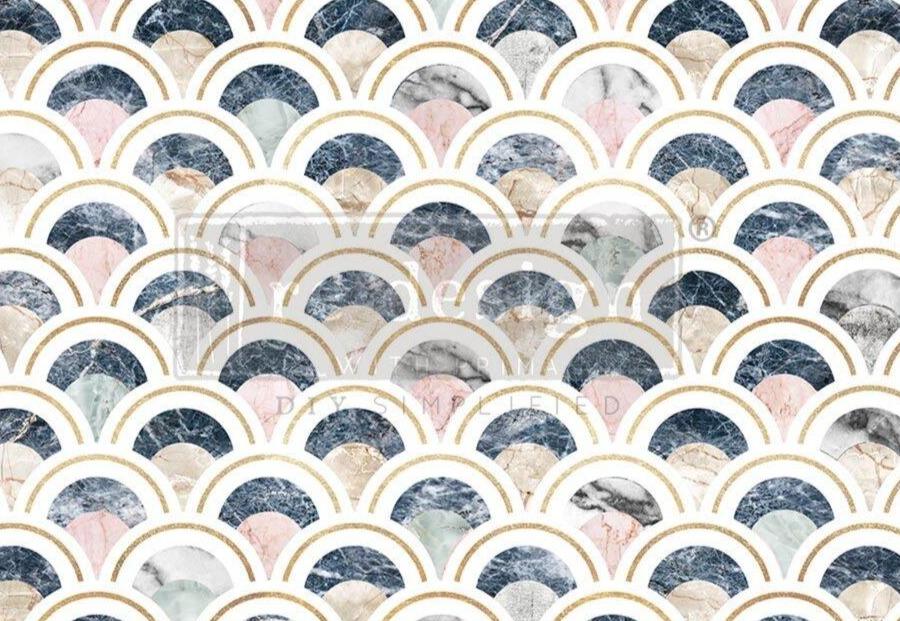 Decoupage Decor Tissue Paper - MARBLED SCALES - 49cm X 76cm Re-Design with Prima - Decoupage - Baillea's Interiors -