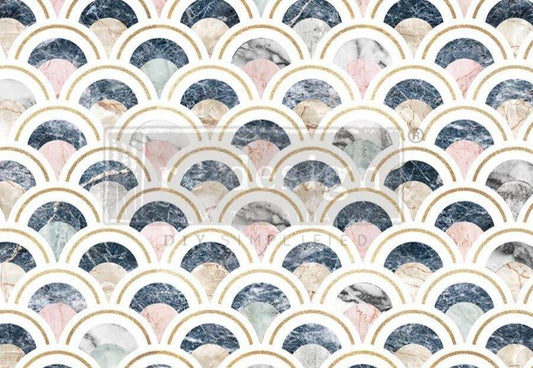 Decoupage Decor Tissue Paper - MARBLED SCALES - 49cm X 76cm Re-Design with Prima - Decoupage - Baillea's Interiors -