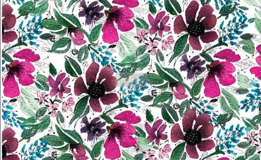 Decoupage Decor Tissue Paper - WATERCOLOR FLORA - 48.3cm x 76.2cm - Re-Design with Prima - Decoupage - Baillea's Interiors -