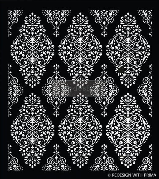 DIAMOND FLOURISH Decor Stencils 43.8cm x 53.3cm by ReDesign with Prima - Stencil - Baillea's Interiors -