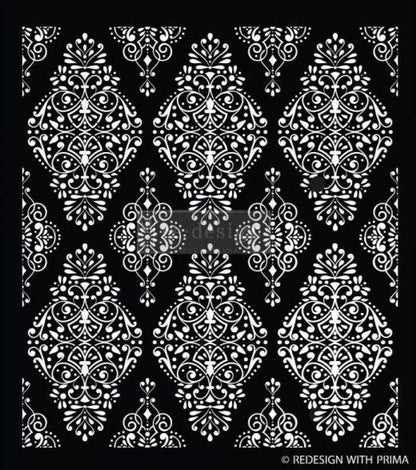 DIAMOND FLOURISH Decor Stencils 43.8cm x 53.3cm by ReDesign with Prima - Stencil - Baillea's Interiors -