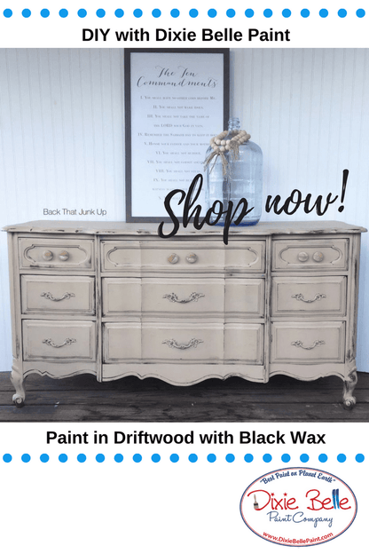 DRIFTWOOD - Dixie Belle - Light Grey Chalk Mineral Paint - 118ml/4oz - 236ml/8oz - 473ml/16oz - 946ml - Paint - Chalk and Mineral - Baillea's Interiors -