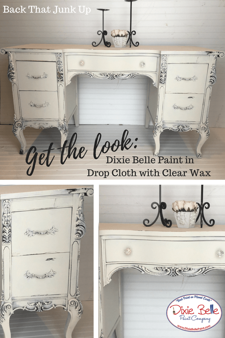 DROP CLOTH - Dixie Belle - Linen White Chalk Mineral Paint - 118ml/4oz -236ml/8oz - 473ml/16oz - 946ml - Paint - Chalk and Mineral - Baillea's Interiors -